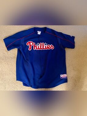 Vintage Majestic Authentic Philadelphia Phillies  Alternate Jersey Size 2XL